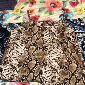 Snake skin pattern shein top